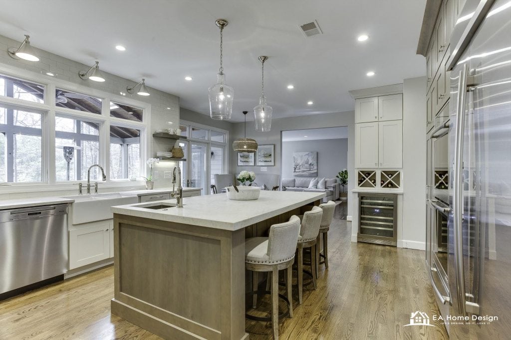 Kitchen remodel in Herndon VA, custom cabinetry detail