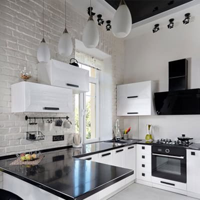 Bright kitchen with energy efficient windows and natural light