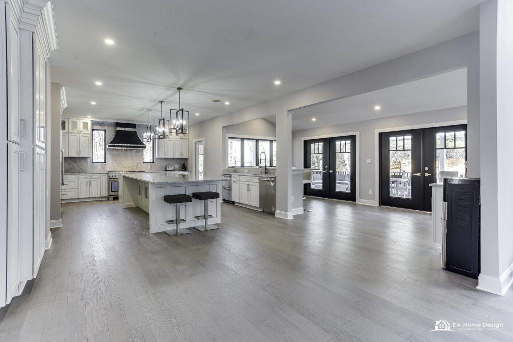Kitchen remodel in Reston VA, countertop and hardware detail