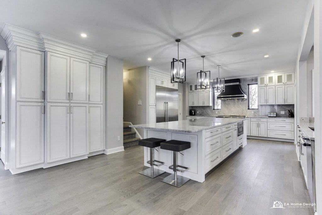 Kitchen remodel in Reston VA, sink and window wall