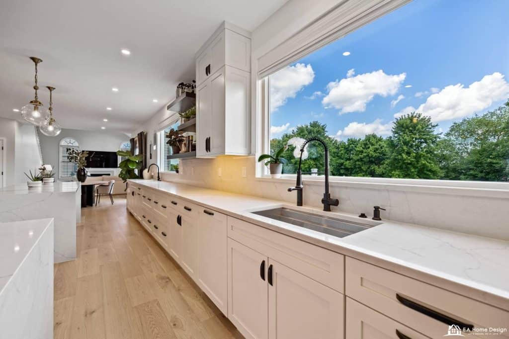 Kitchen remodel in Ashburn VA, range wall and appliances