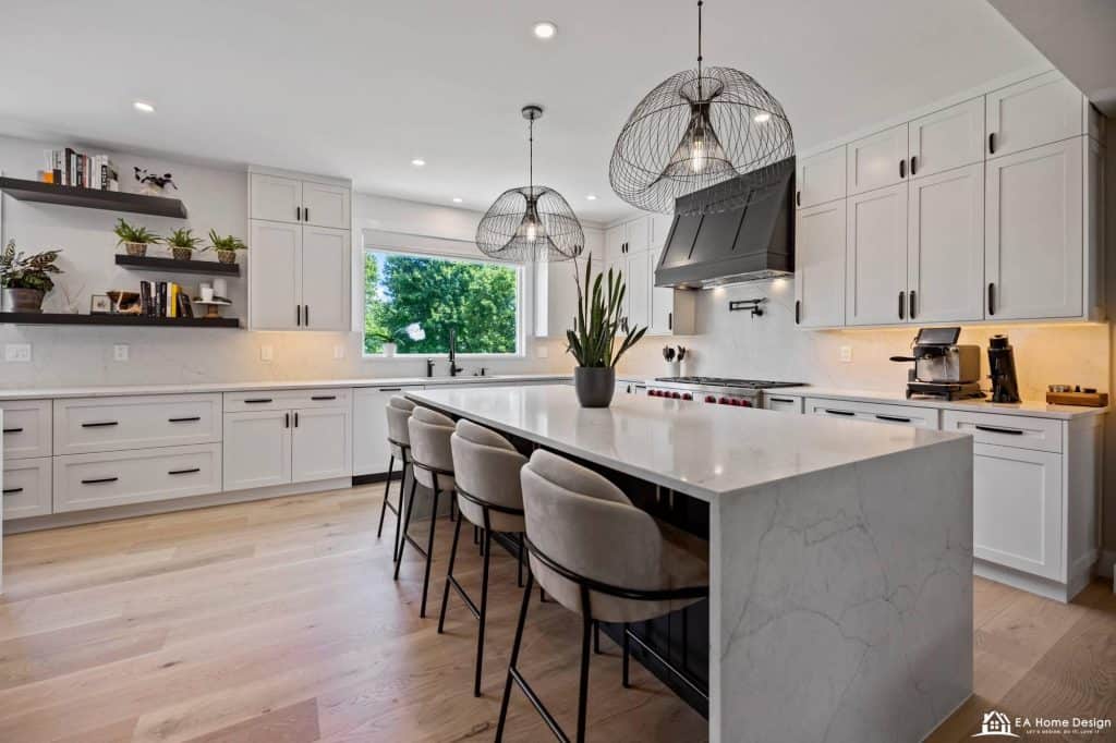 Kitchen remodel in Ashburn VA, completed EA Home Design project
