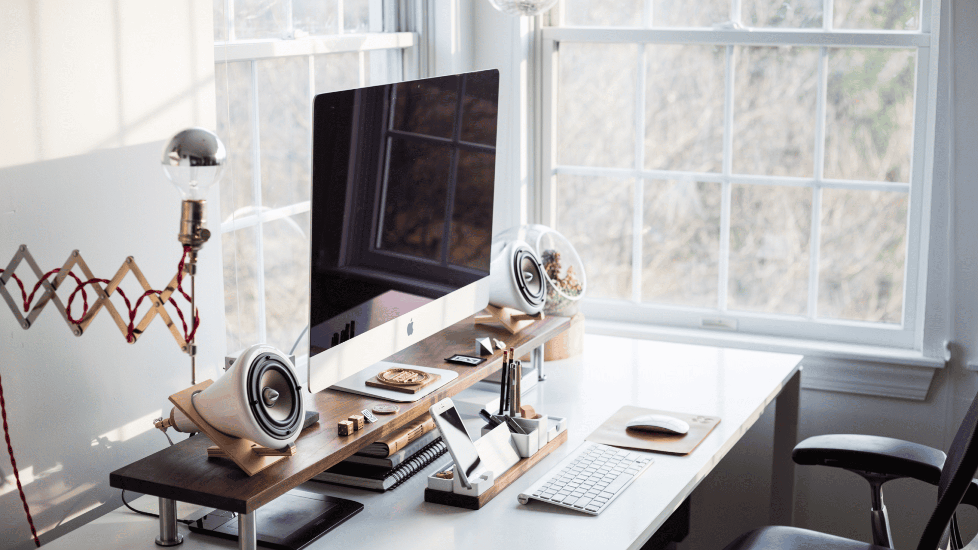 Efficient, organized home office workspace in Northern Virginia