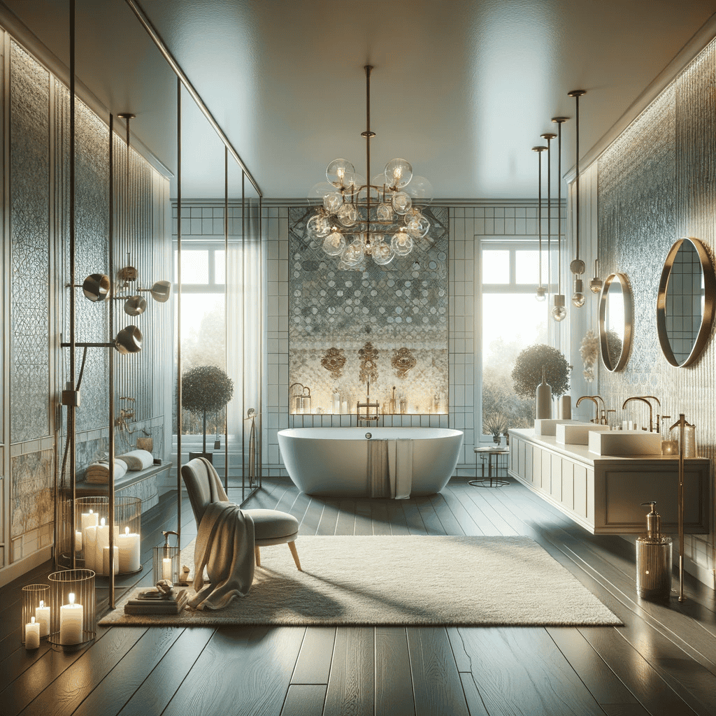 An image showcasing elegant remodeling ideas for mastering the art of bathroom luxury.