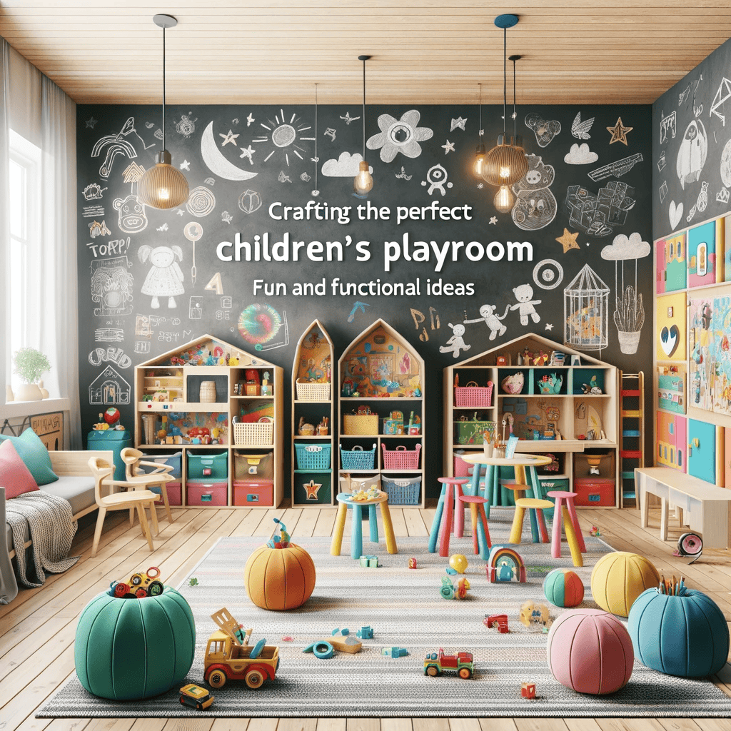 An image showcasing ideas for crafting the perfect children's playroom that is both fun and functional.