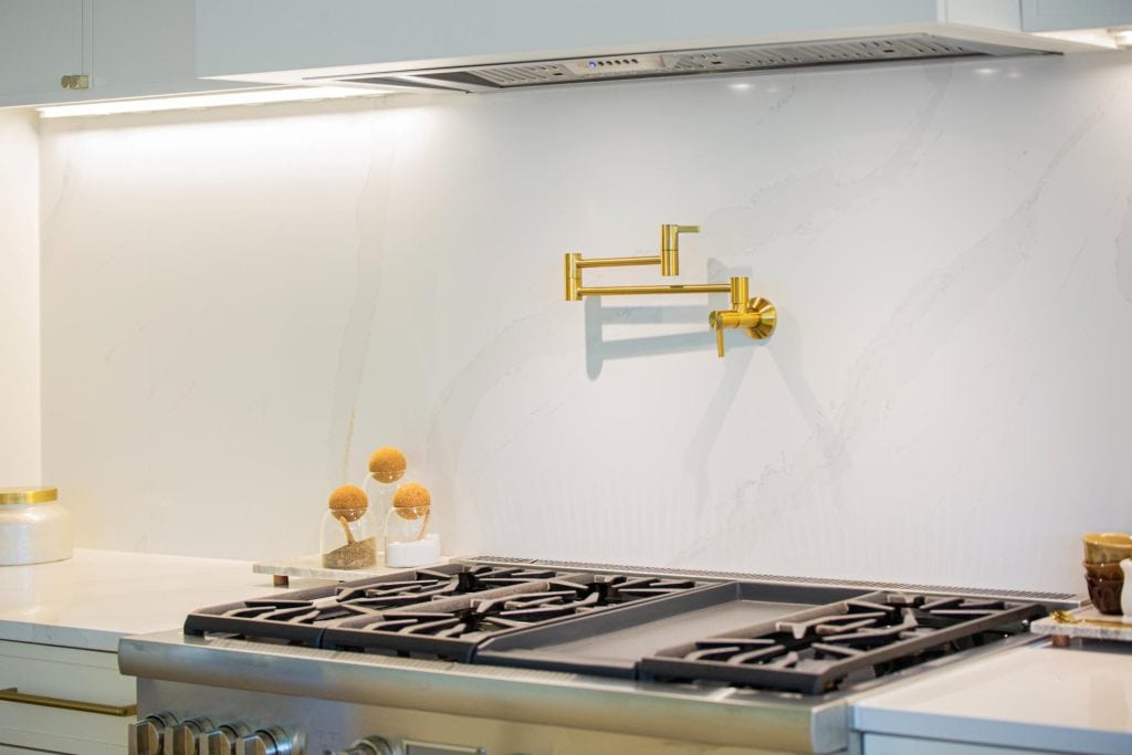 Kitchen remodel in Vienna VA, range wall and appliances