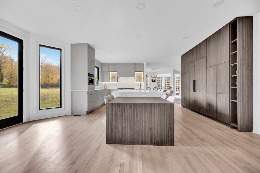 Kitchen remodel in Great Falls VA, island and seating area