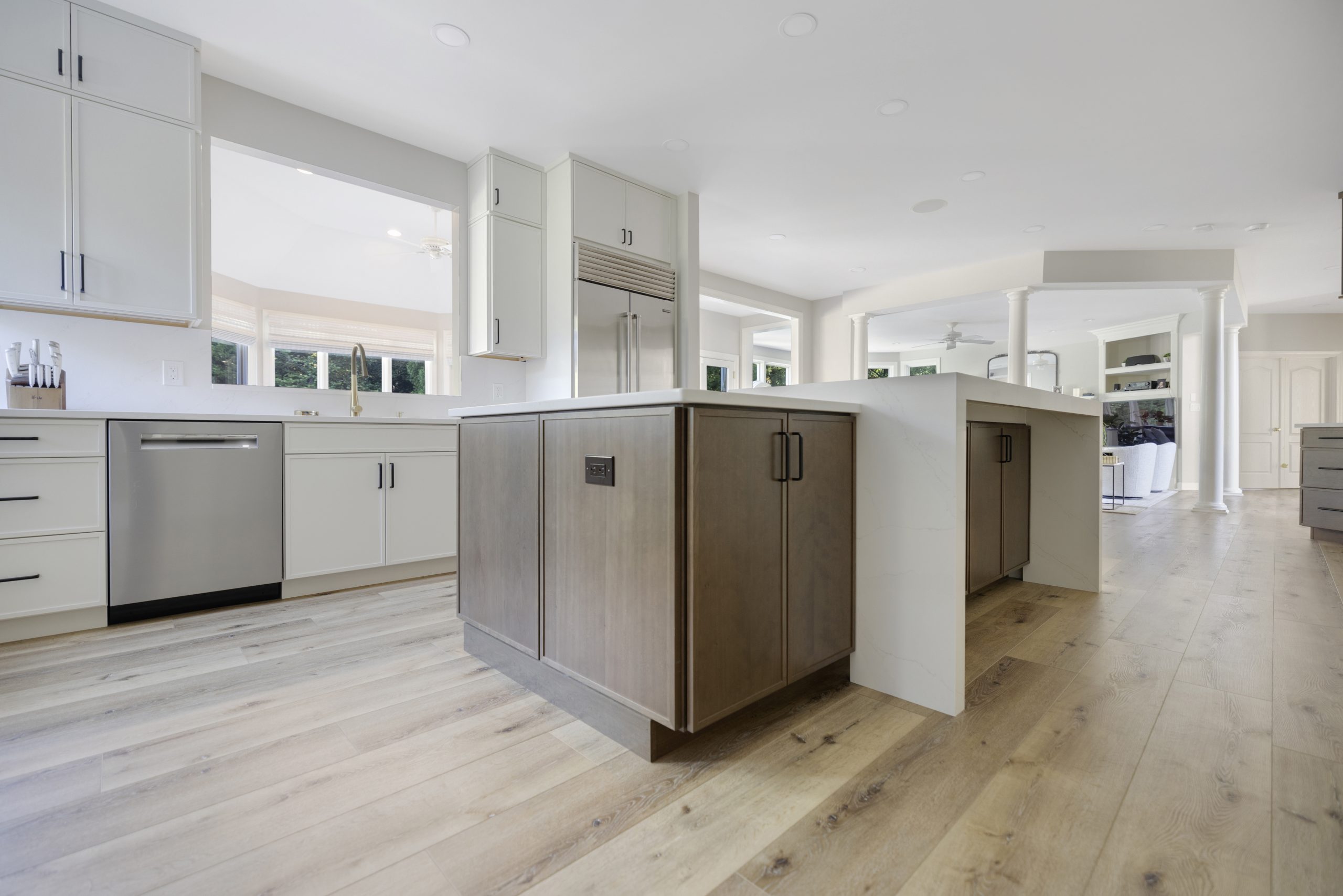 Kitchen with durable tile-look flooring in a Northern Virginia home