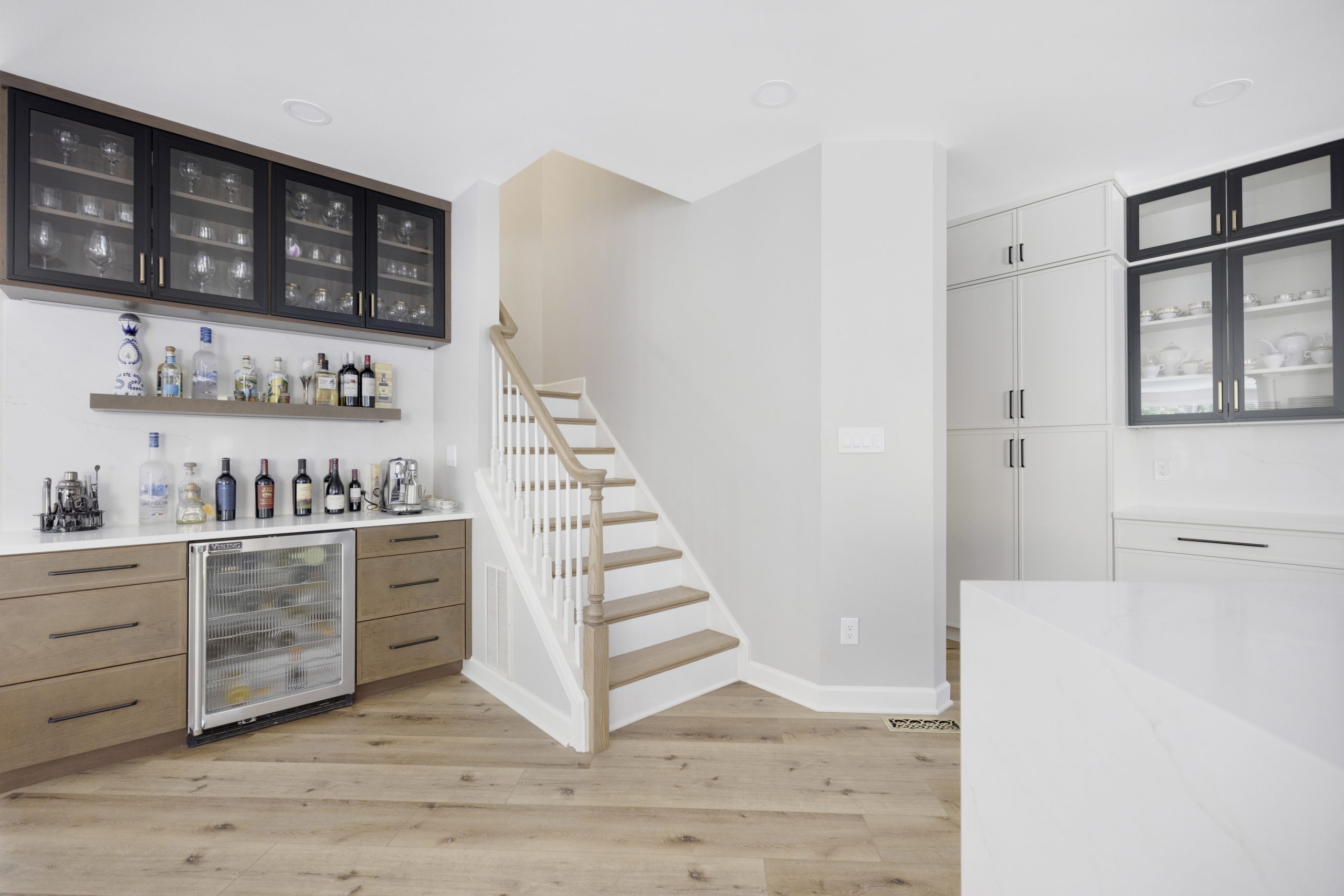 Organized flexible room with built-in storage in a Northern Virginia home