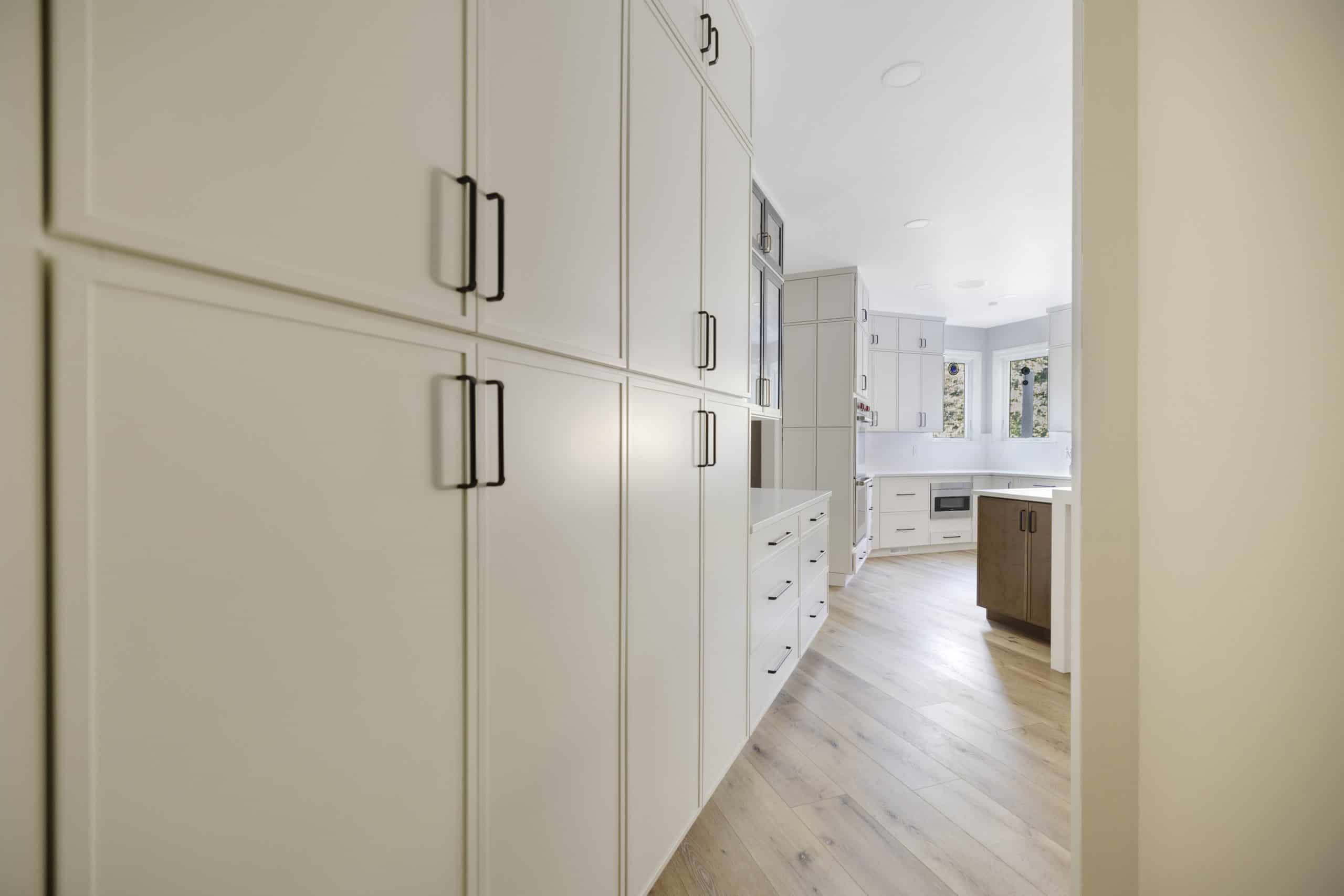Modern kitchen with smart appliances and clean design