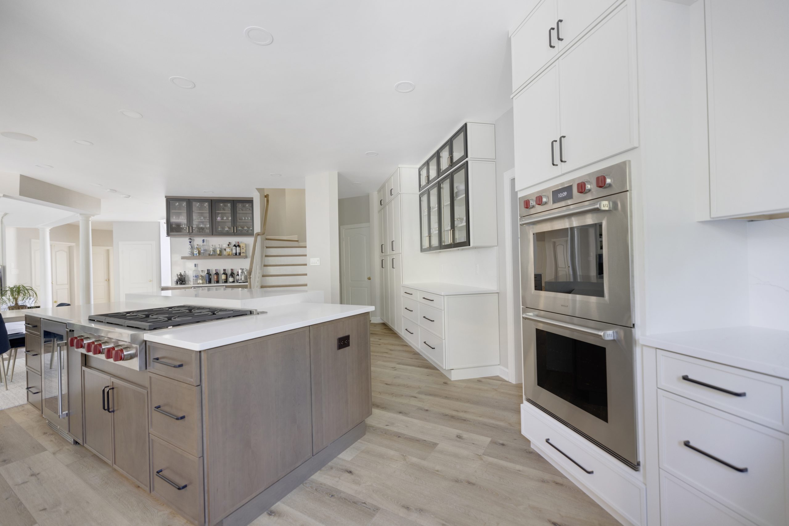 Open living space with durable luxury vinyl plank flooring