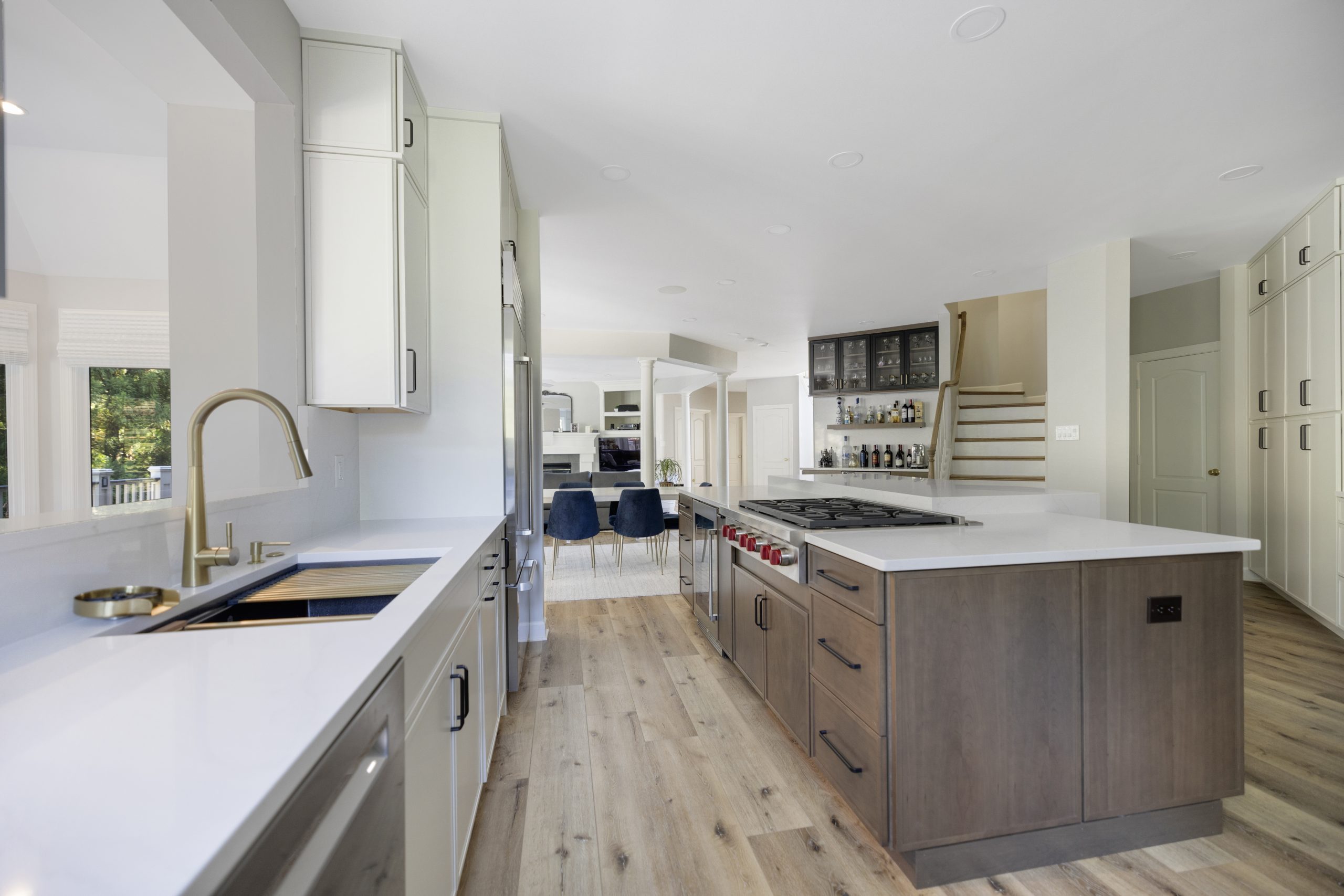 Home interior with smart lighting and modern design