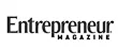 The image shows the black and white logo of Entrepreneur Magazine, with "Entrepreneur" in large, bold letters and "MAGAZINE" in smaller, uppercase letters beneath it.