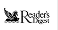 Logo for Reader’s Digest featuring a stylized black swan on water to the left of the publication’s name in bold, elegant text on a white background.