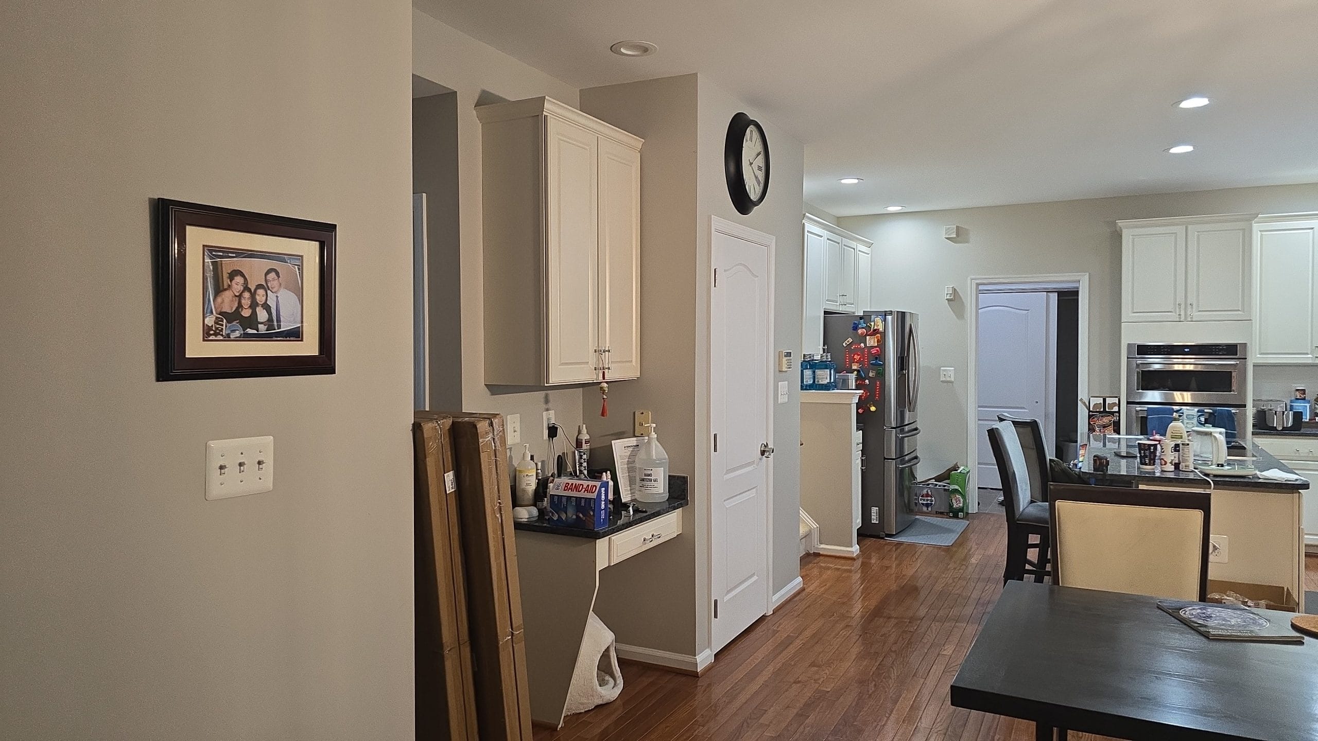 Kitchen taking shape after drywall and paint during a remodel
