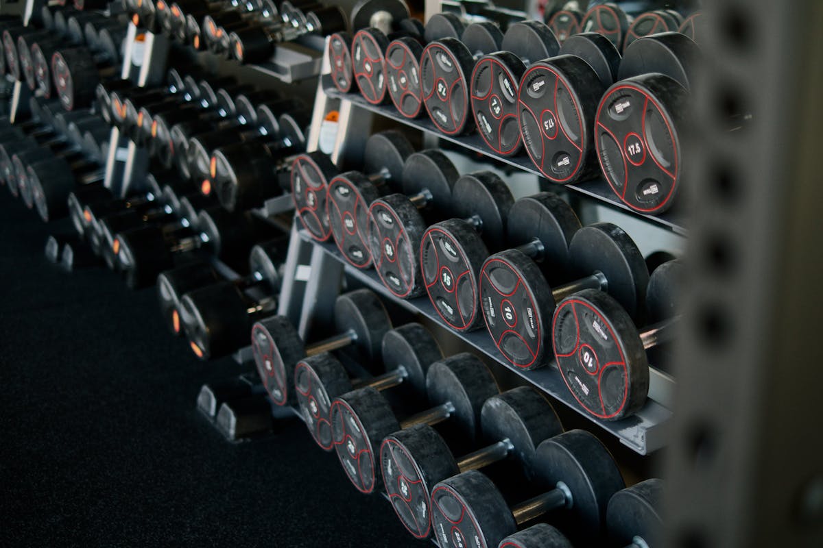 closet converted into a compact home gym hideaway