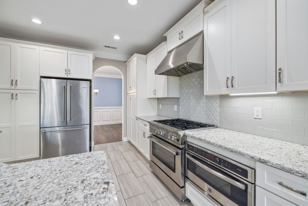 modern kitchen remodel in Northern Virginia with island and cabinets