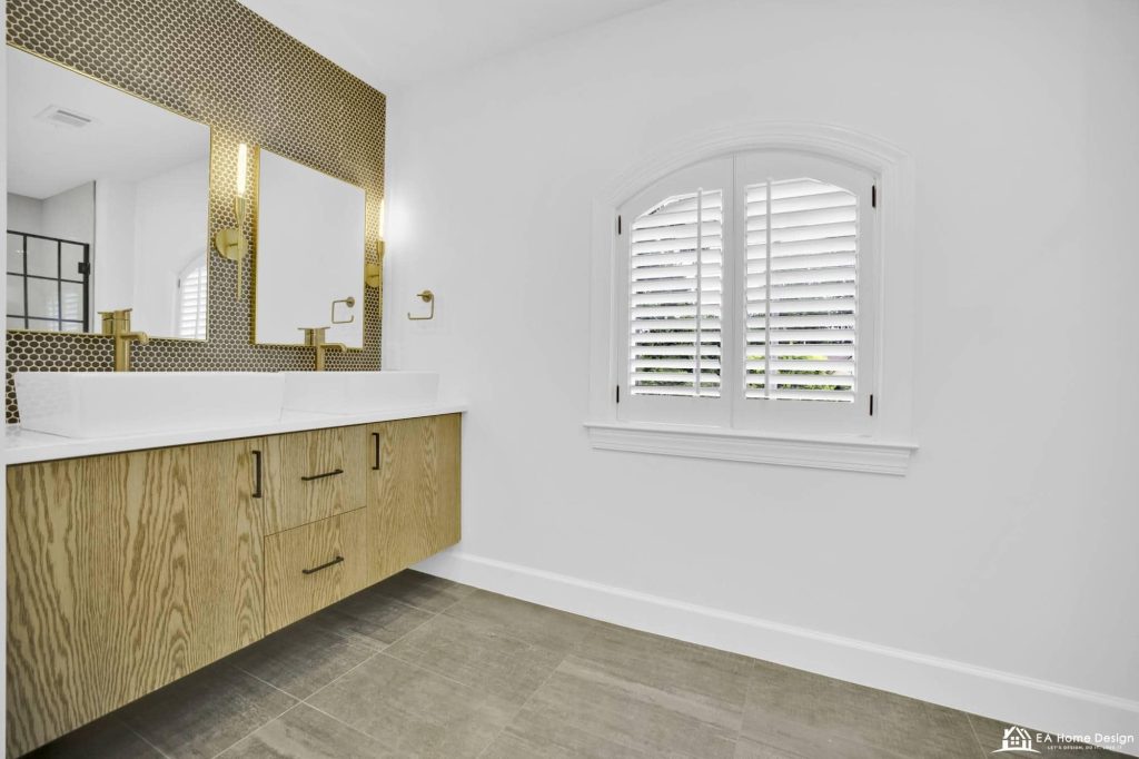 Luxury style bathroom on a budget in a Northern Virginia home