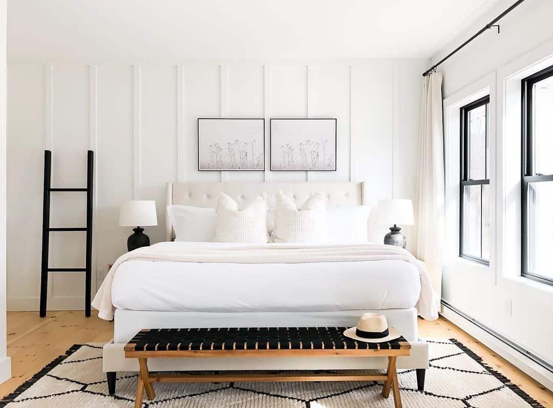 Modern Wood Slat Accent Wall bedroom accent wall idea