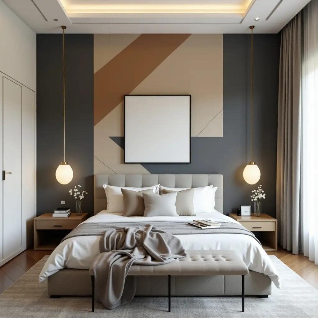 Modern Wood Slat Accent Wall bedroom accent wall idea