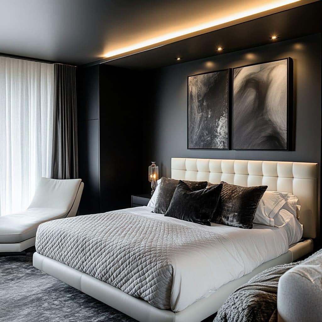 Modern Wood Slat Accent Wall bedroom accent wall idea