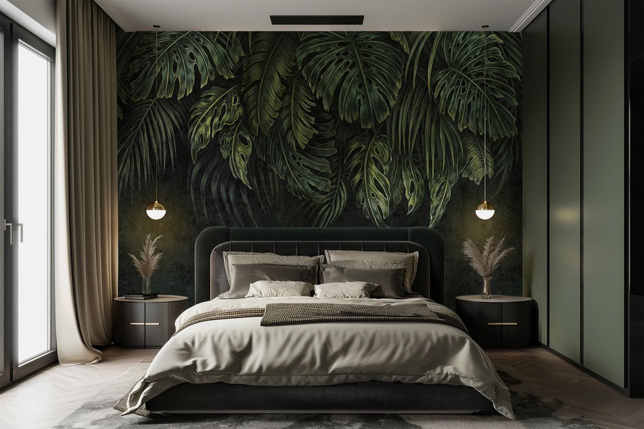 Modern Wood Slat Accent Wall bedroom accent wall idea