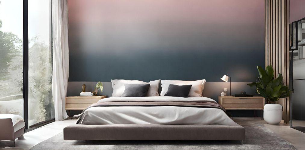 Modern Wood Slat Accent Wall bedroom accent wall idea