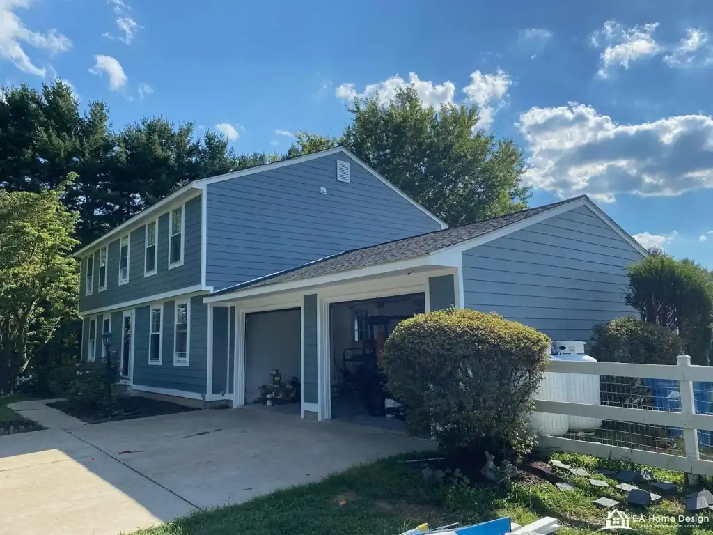 Northern Virginia colonial with attached two car garage before a garage conversion