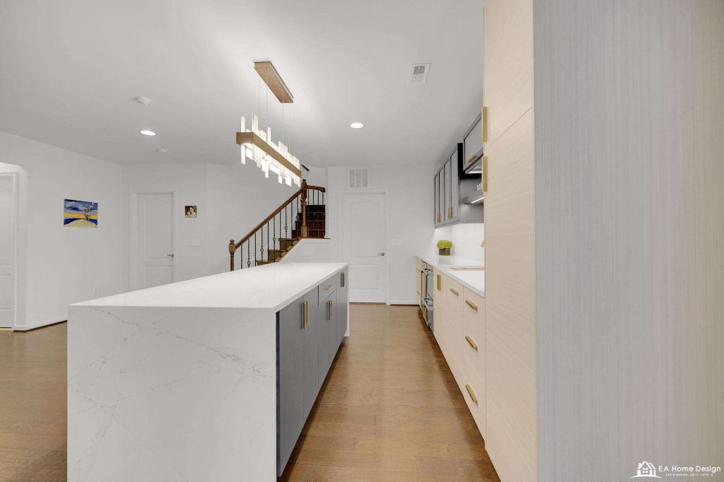 Finished home addition interior by EA Home Design in Northern Virginia